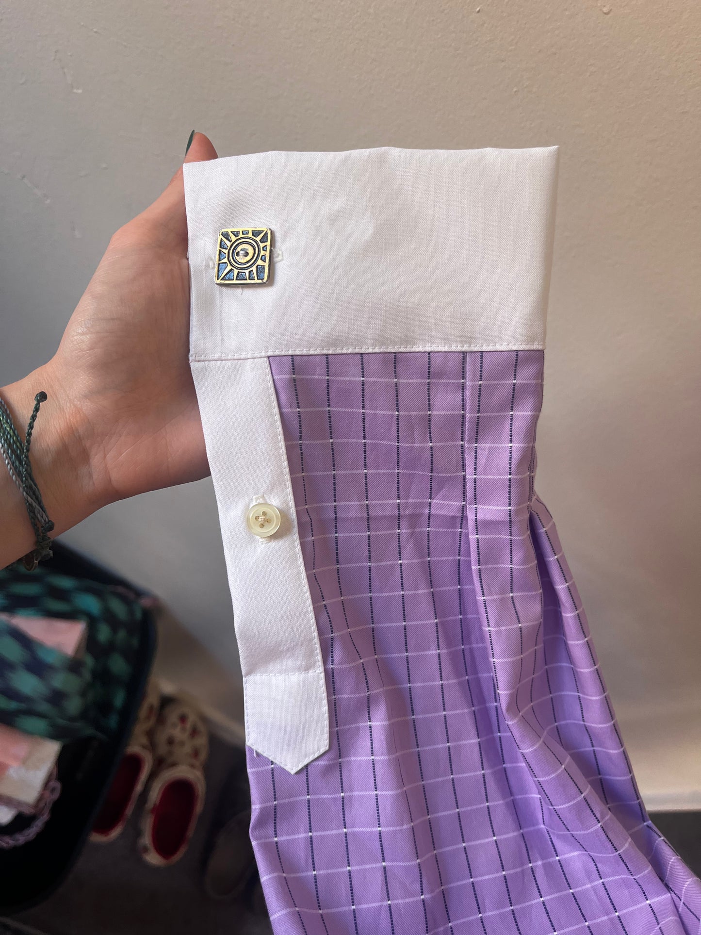 Purple button up