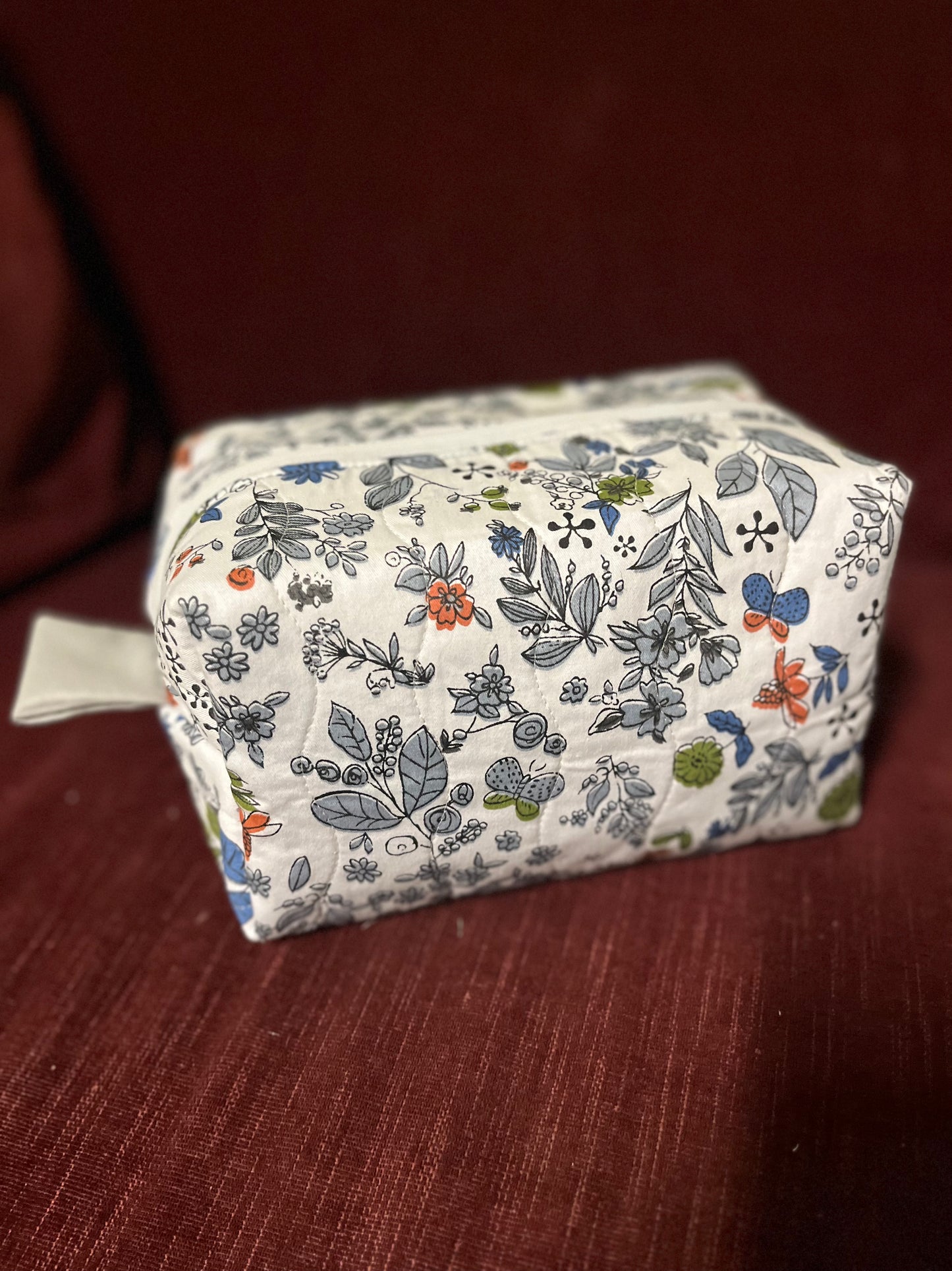 White sketches box Pouch