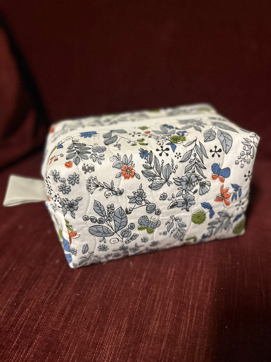 White sketches box Pouch